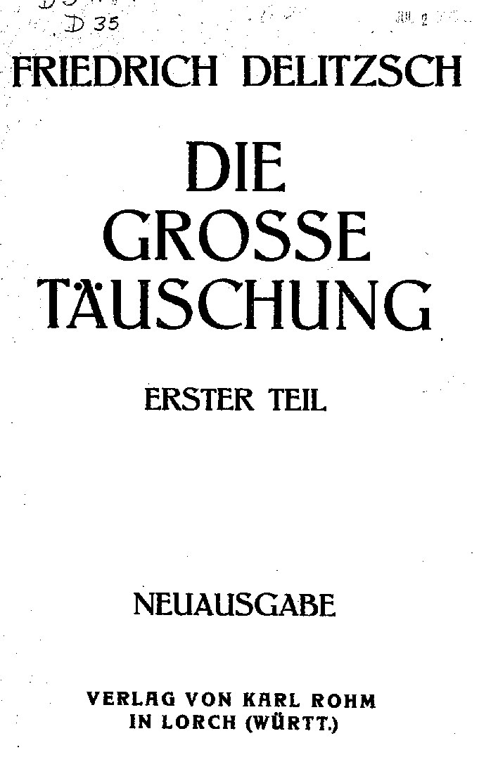 Die grosse Täuschung