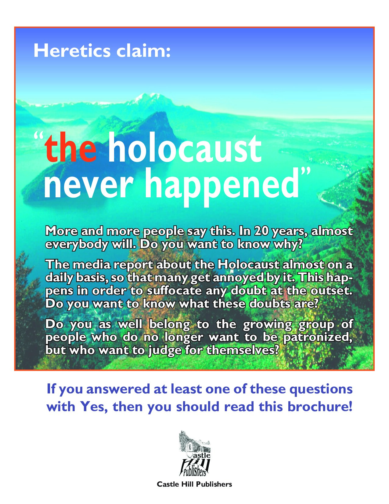 The Holocaust Controversy - A Case For Open Debate