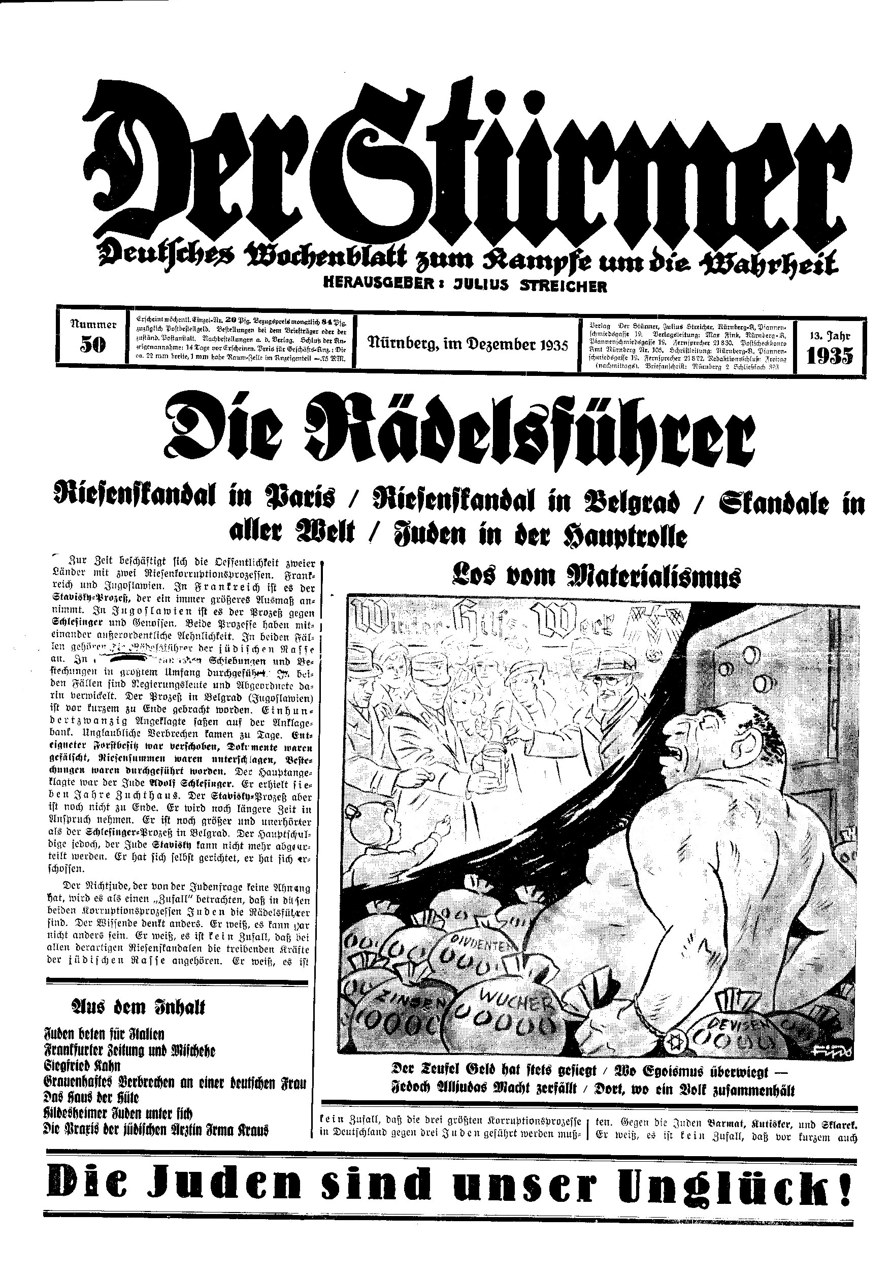 Der Stürmer - 1935 Nr. 50 - Die Rädelsführer