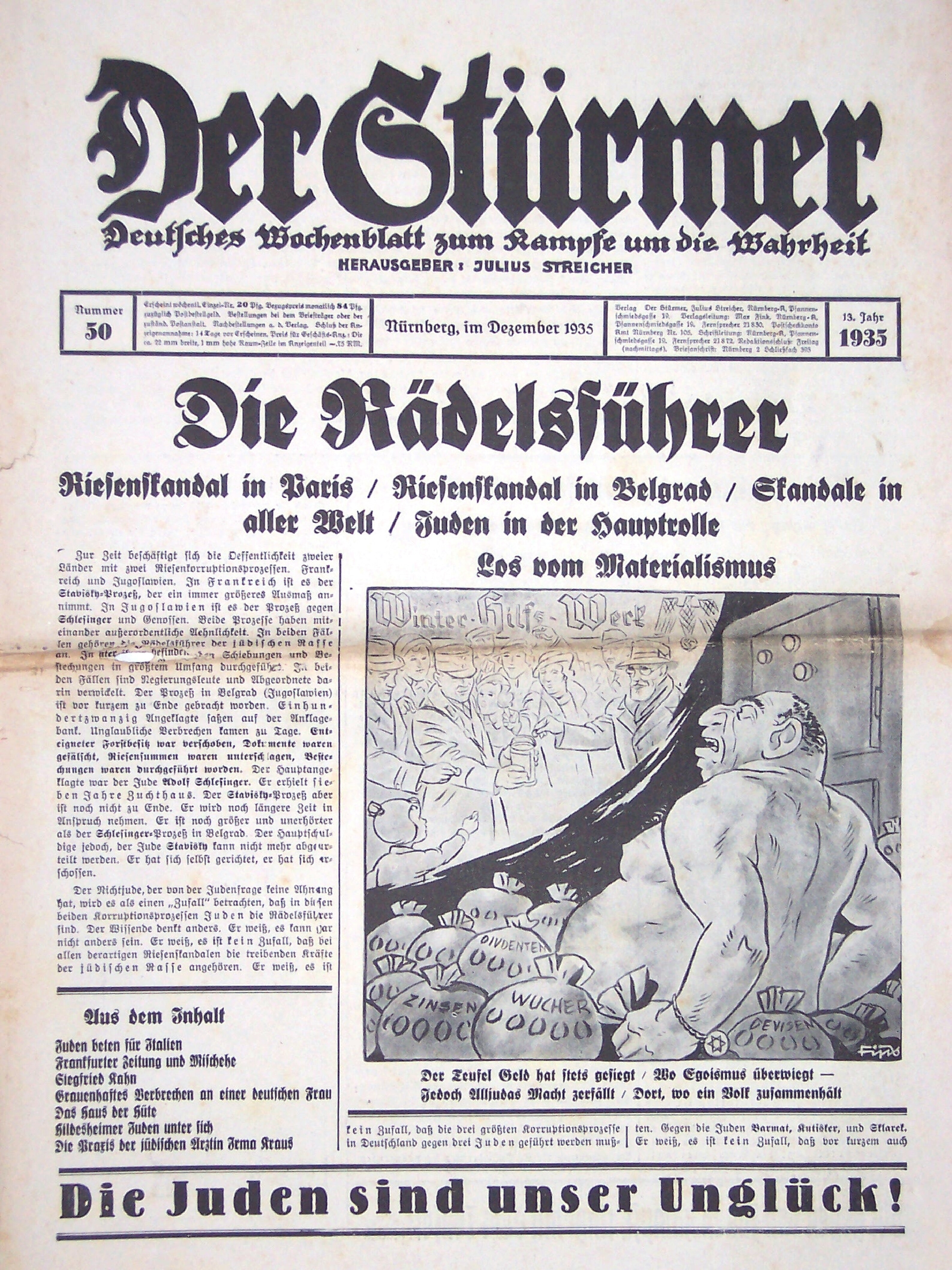Der Stürmer - 1935 Nr. 50 - Die Rädelsführer