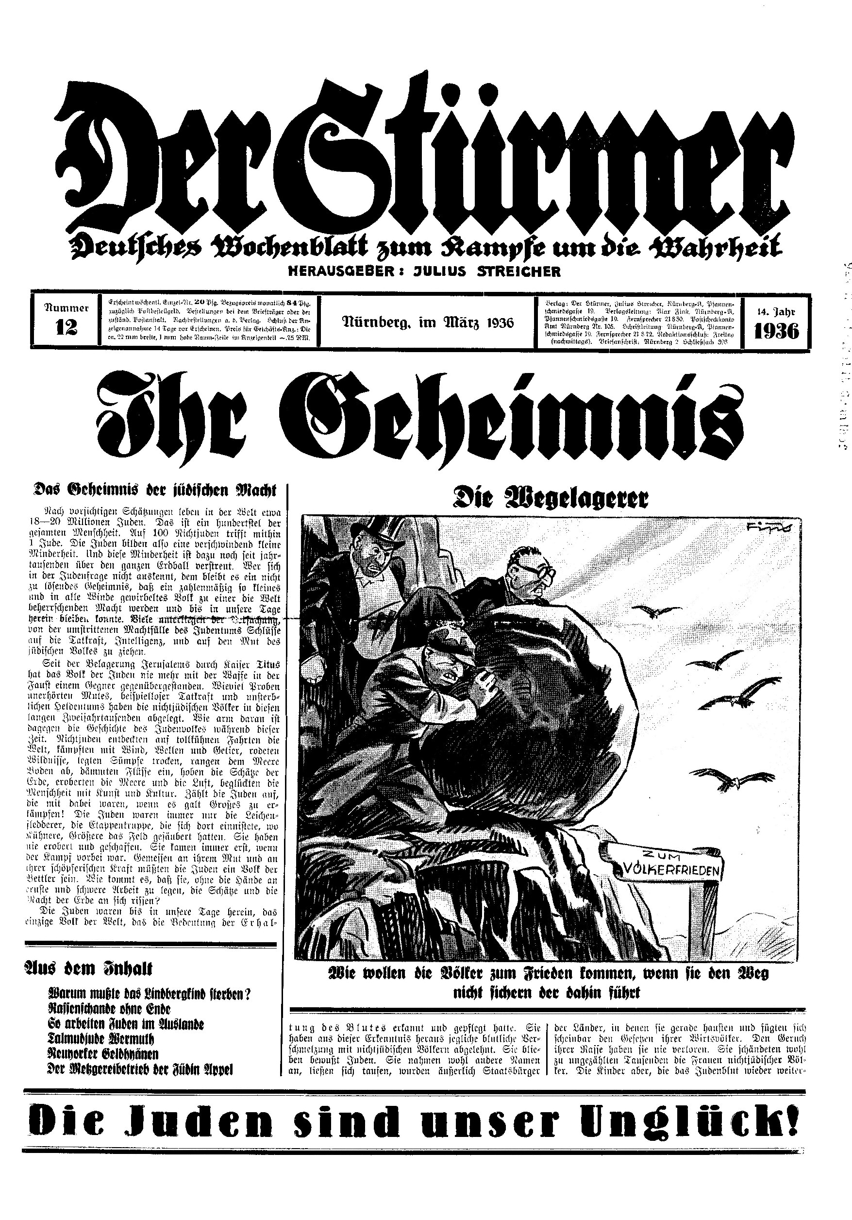 Der Stürmer - 1936 Nr. 12 - Ihr Geheimnis