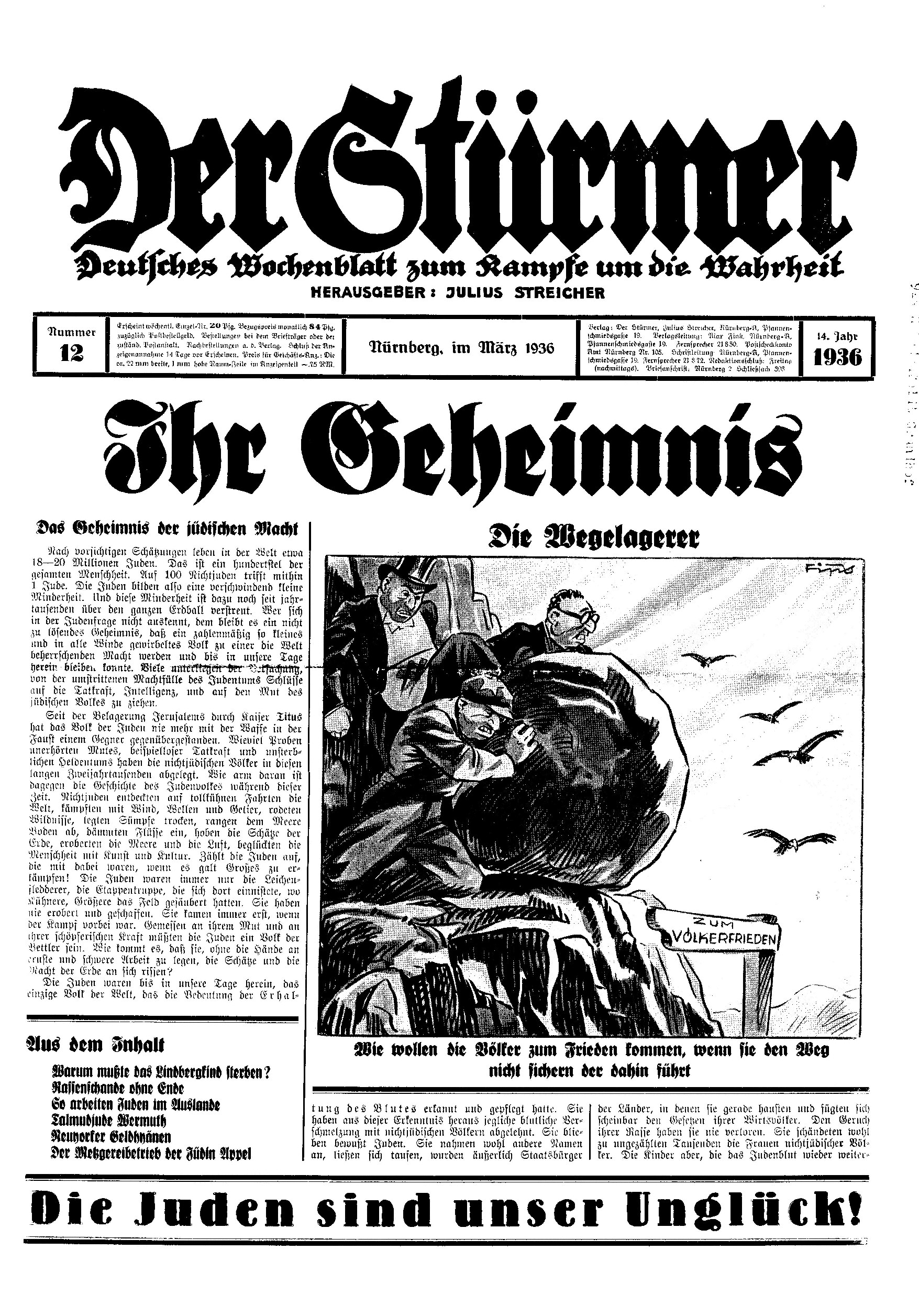 Der Stürmer - 1936 Nr. 12 - Ihr Geheimnis