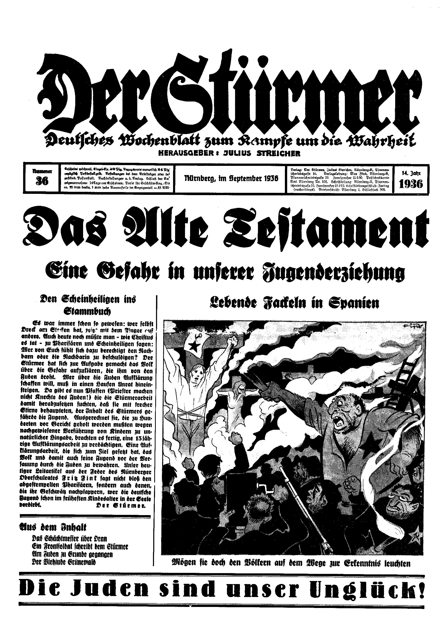 Der Stürmer - 1936 Nr. 36 - Das Alte Testament