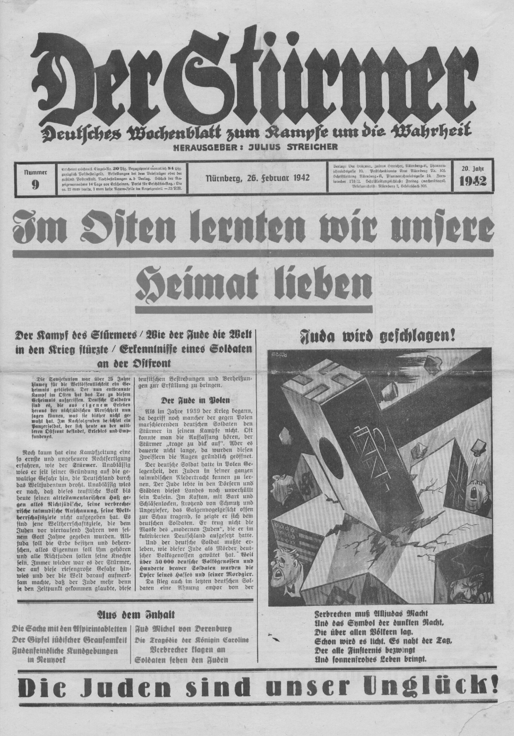 Der Stürmer - 1942 Nr. 09 - Im Osten lernten wir unsere Heimat lieben