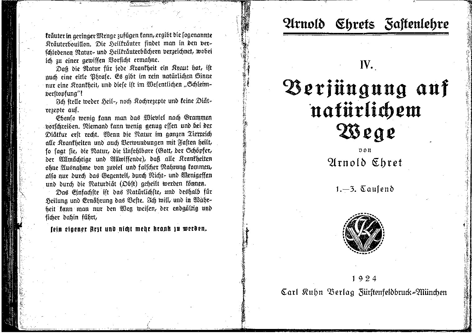 Fastenlehre - IV. Teil - Verjuengung auf natuerlichem Wege (1924, 15 Doppels., Scan, Fraktur)