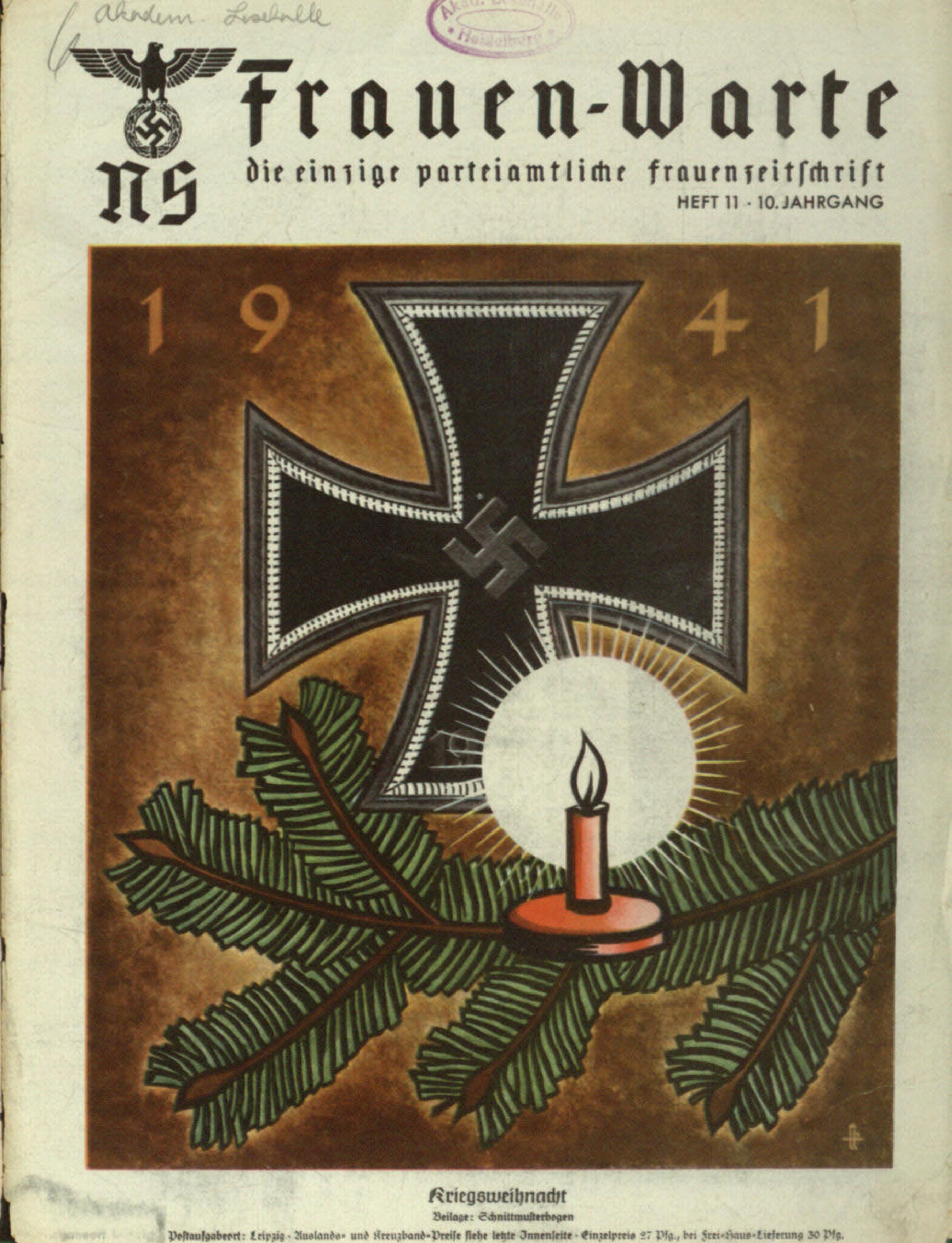 Frauen-Warte 10. Jahrgang Heft 11 (1941, 20 S., Scan, Fraktur)