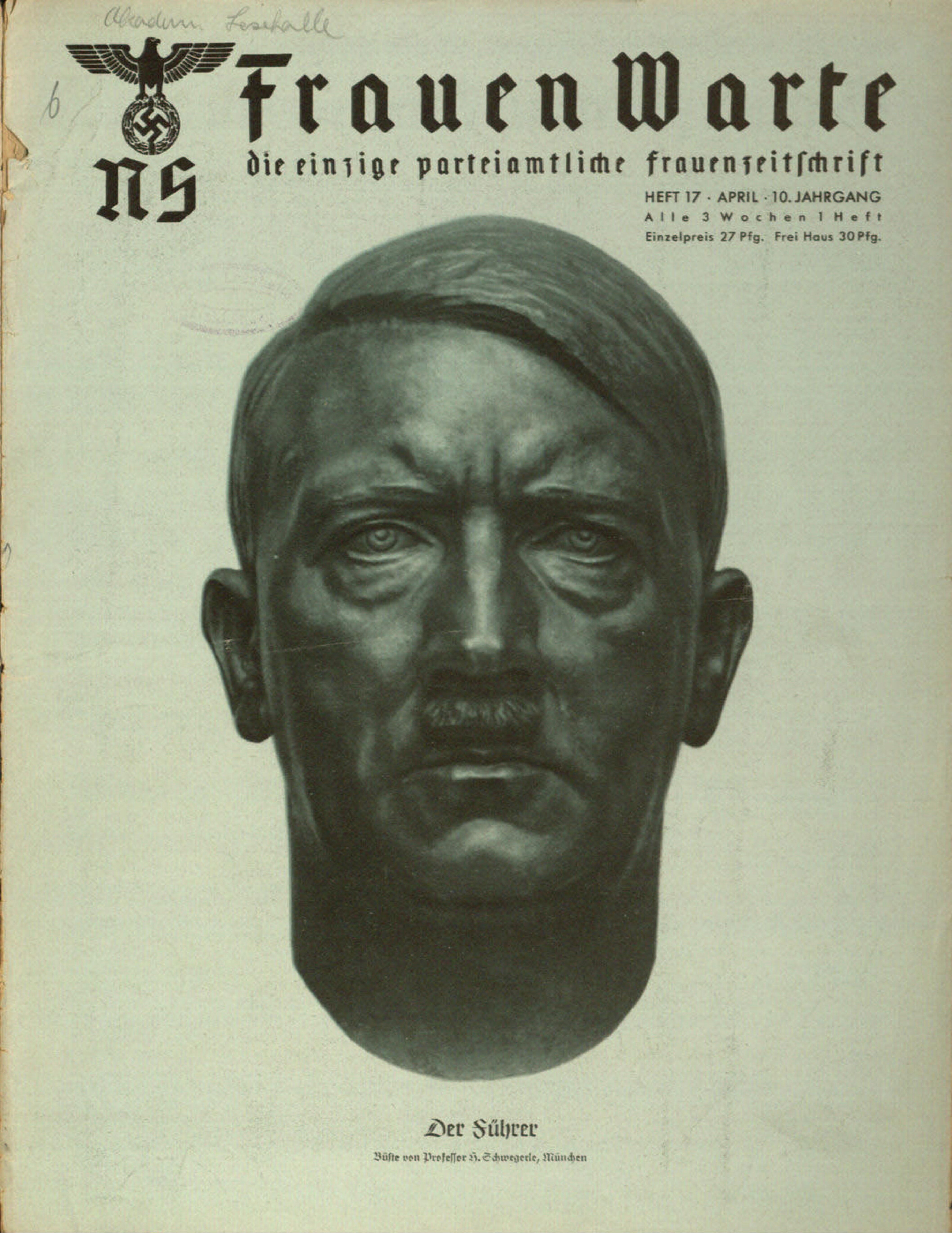 Frauen-Warte 10. Jahrgang Heft 17 (1942, 20 S., Scan, Fraktur)