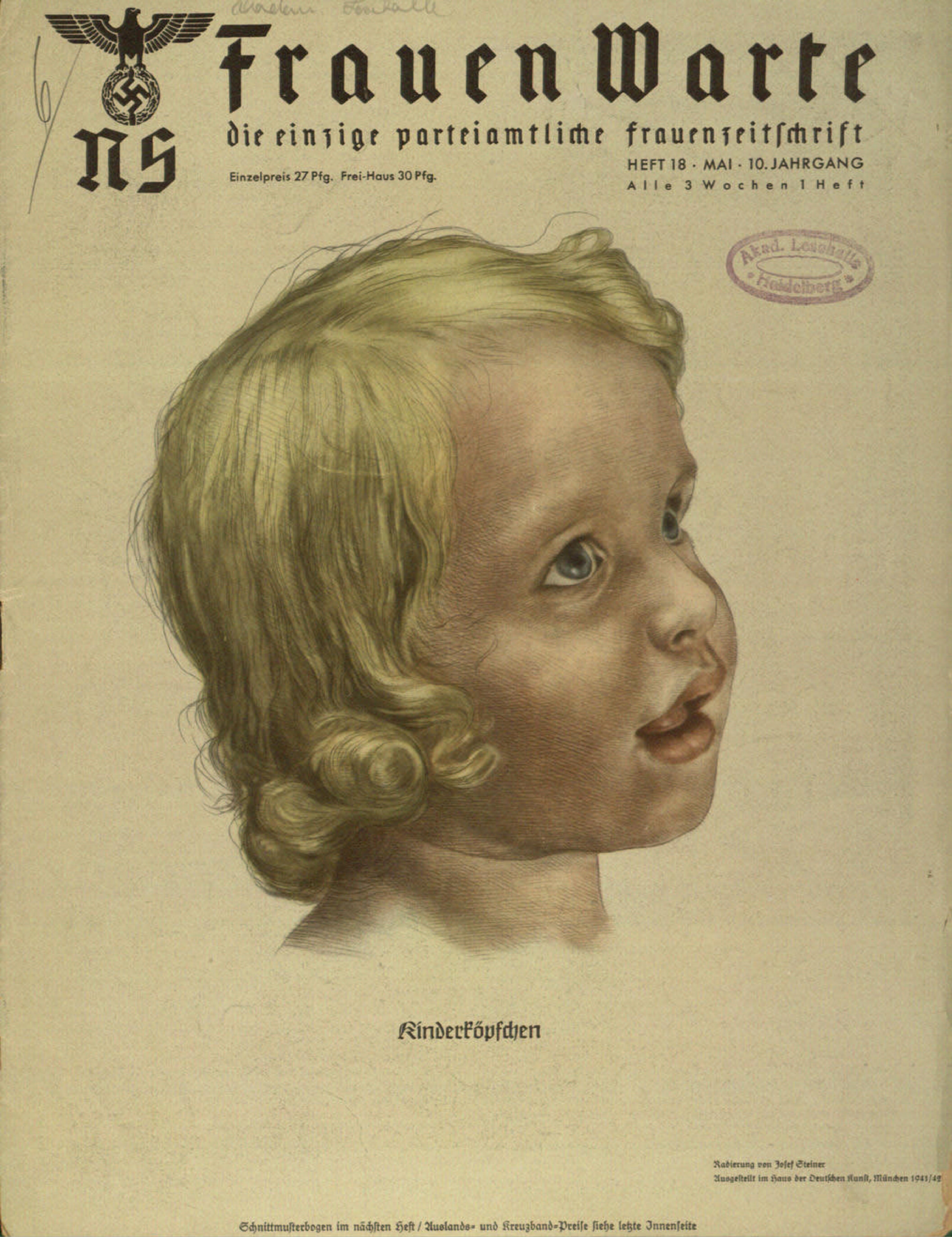 Frauen-Warte 10. Jahrgang Heft 18 (1942, 20 S., Scan, Fraktur)