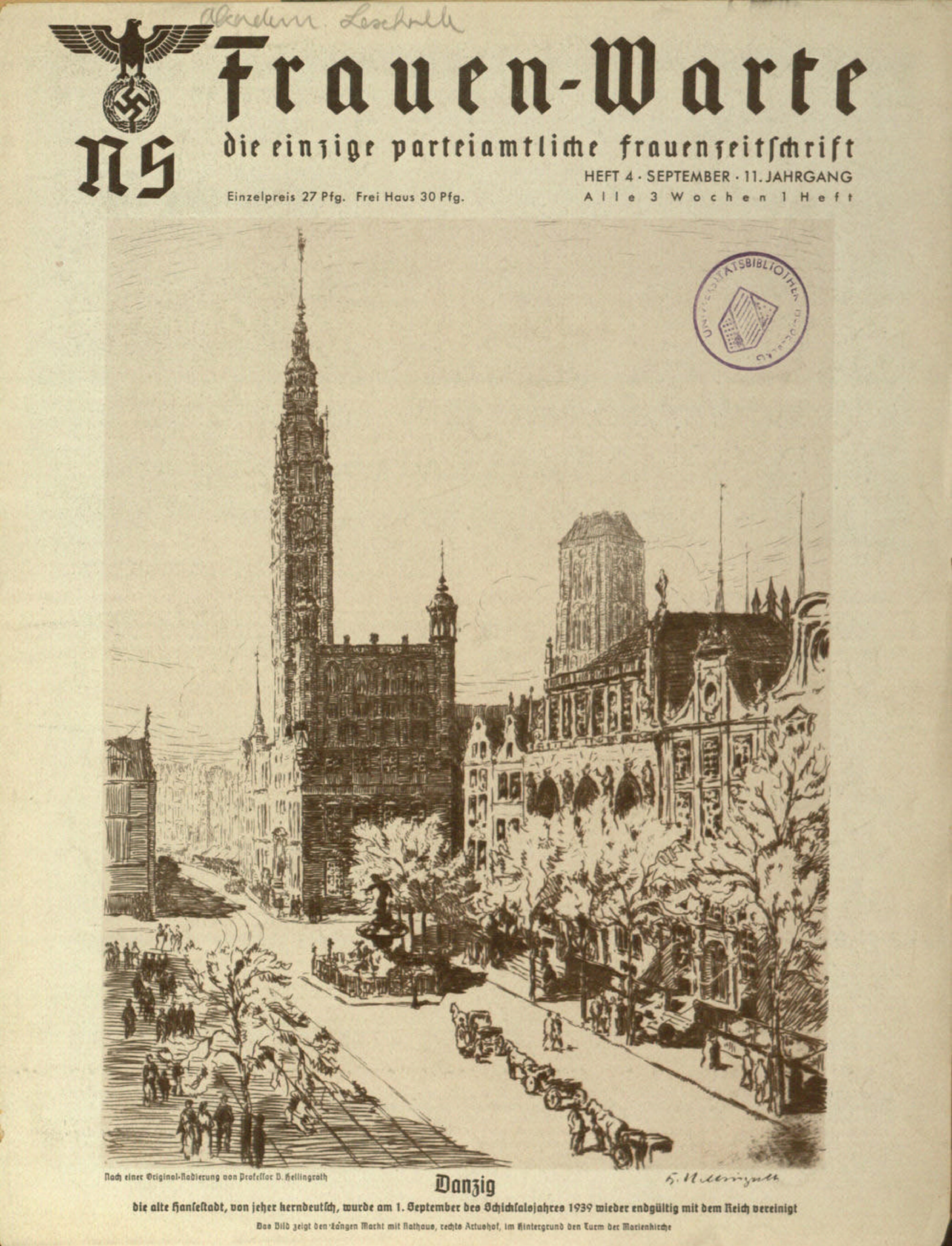 Frauen-Warte 11. Jahrgang Heft 04 (1942, 16 S., Scan, Fraktur)