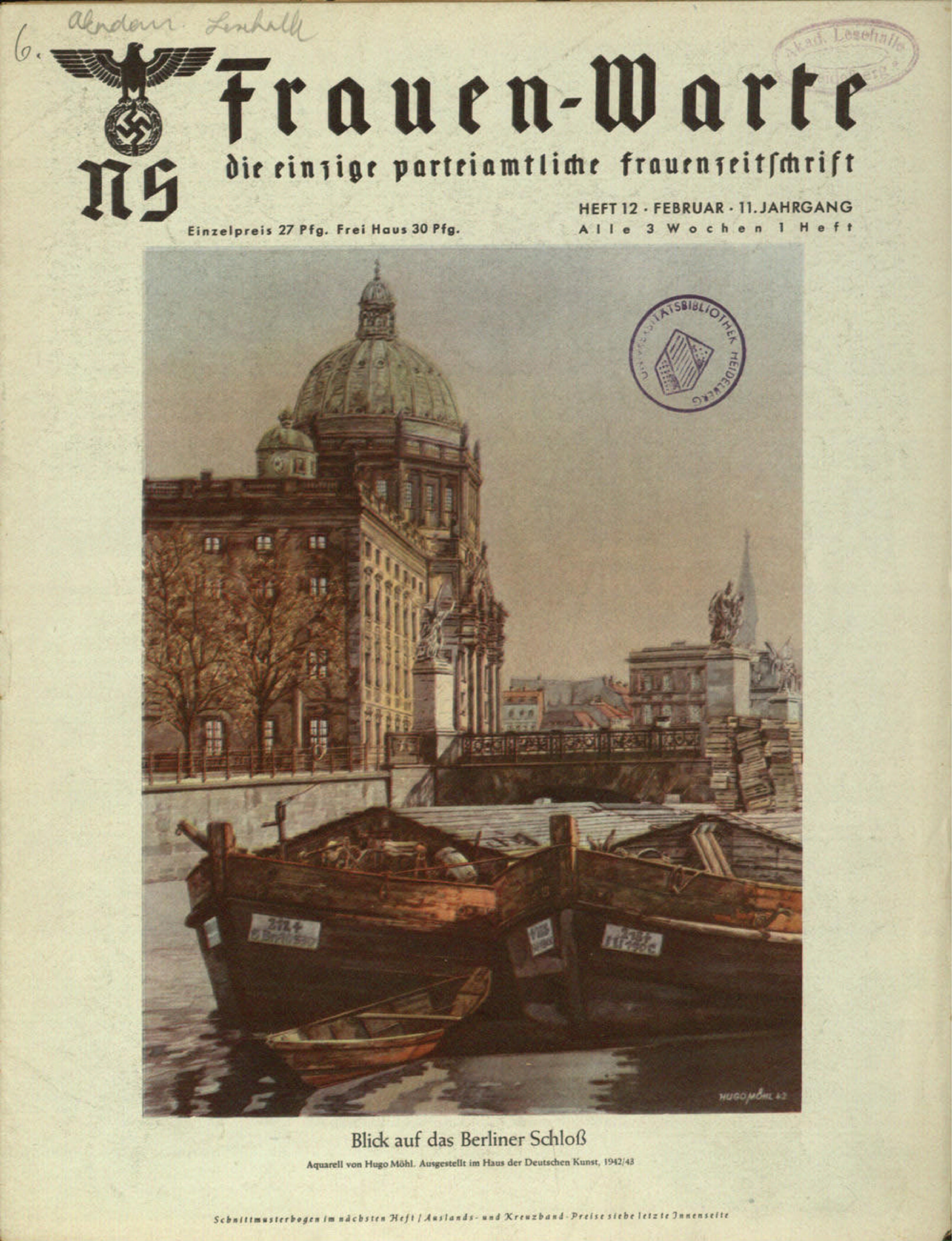 Frauen-Warte 11. Jahrgang Heft 12 (1943, 20 S., Scan, Fraktur)