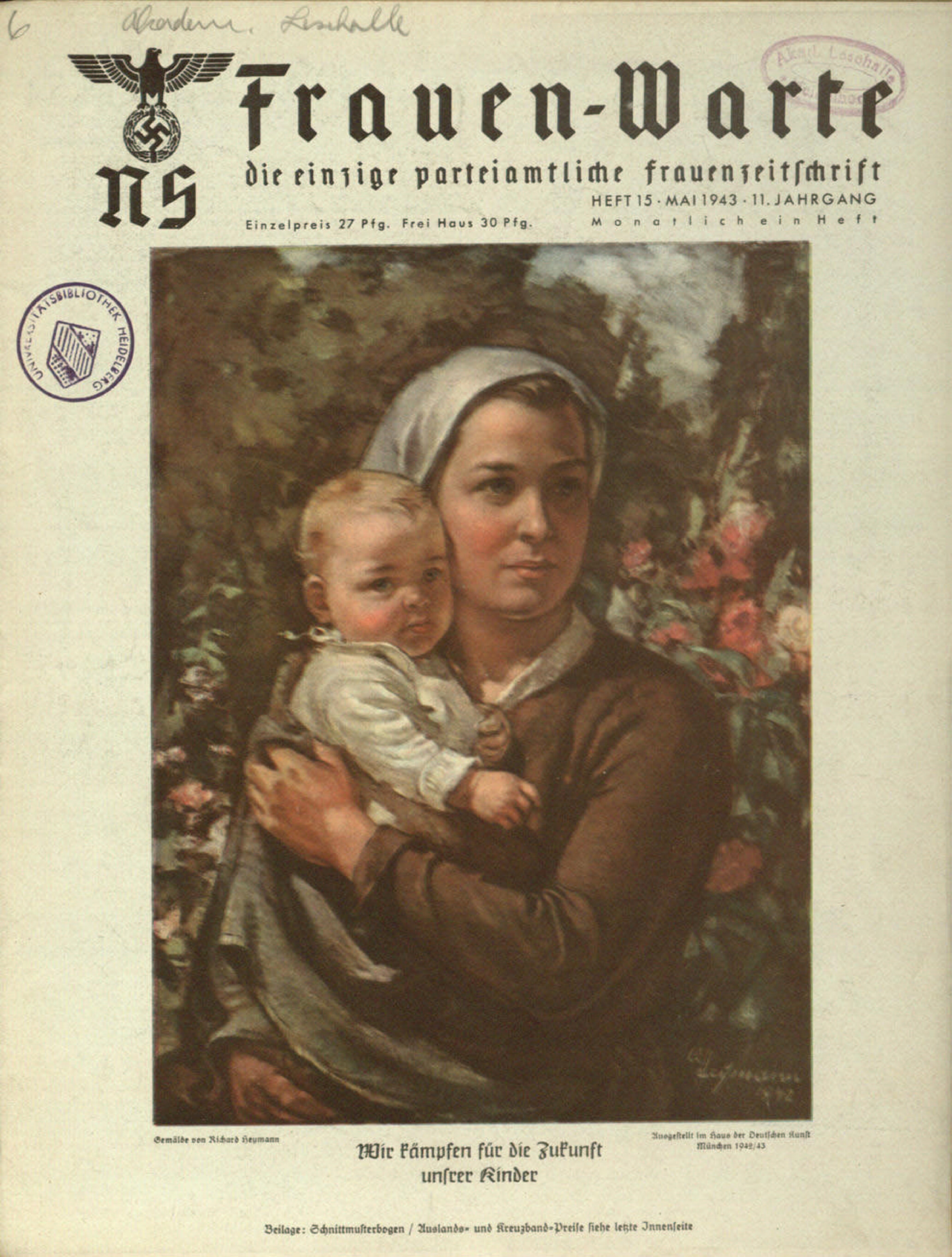 Frauen-Warte 11. Jahrgang Heft 15 (1943, 20 S., Scan, Fraktur)