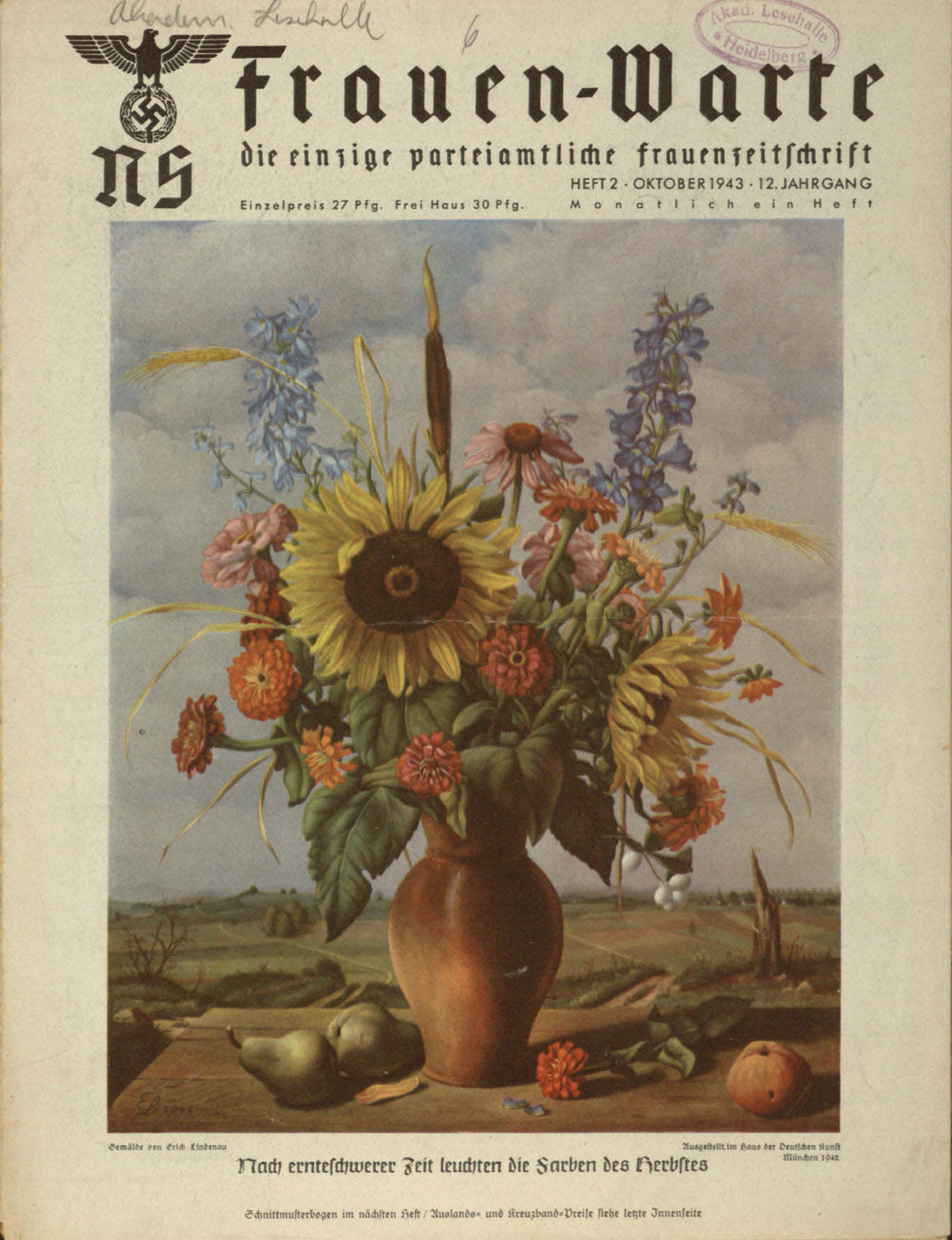 Frauen-Warte 12. Jahrgang Heft 02 (1943, 20 S., Scan, Fraktur)