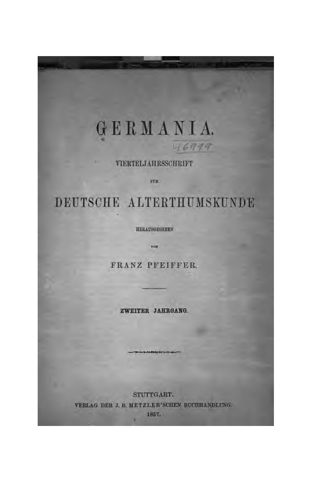 Germania 1857 Jahrgang 02