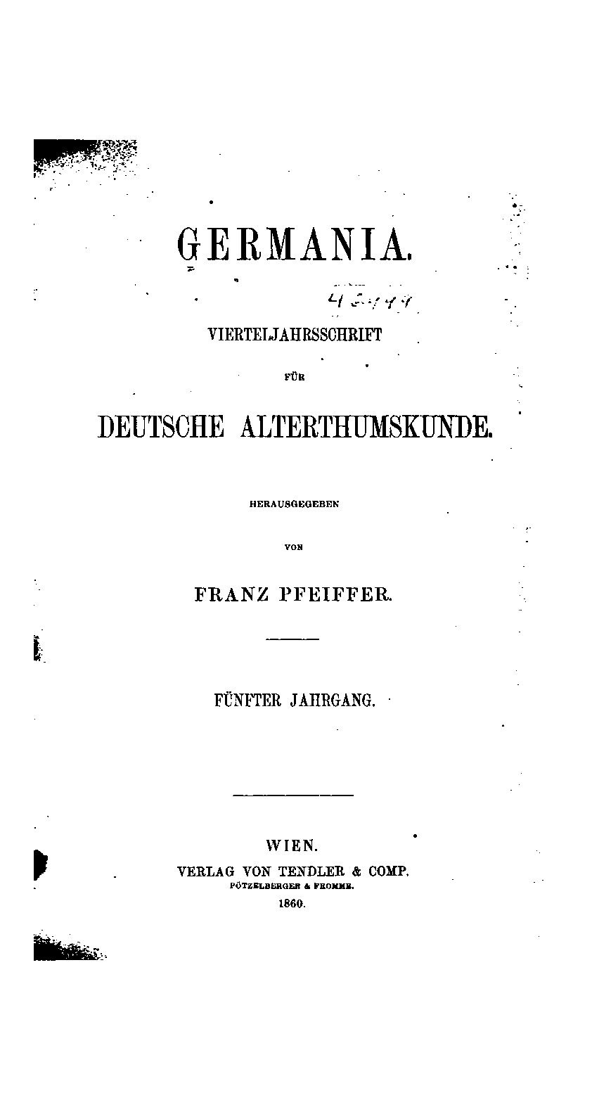 Germania 1860 Jahrgang 05