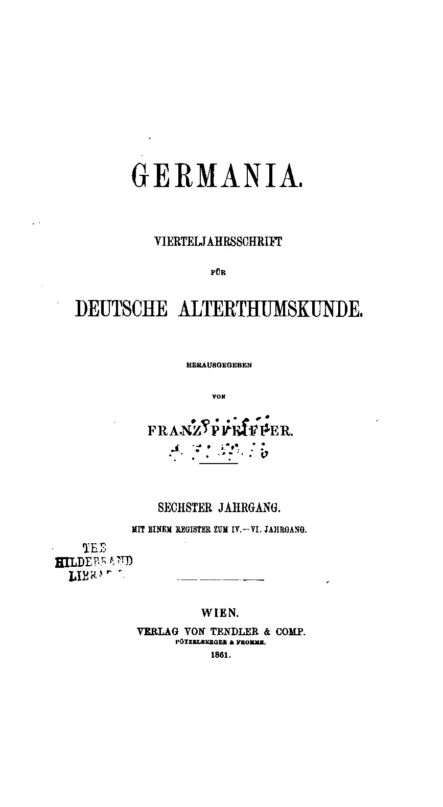 Germania 1861 Jahrgang 06