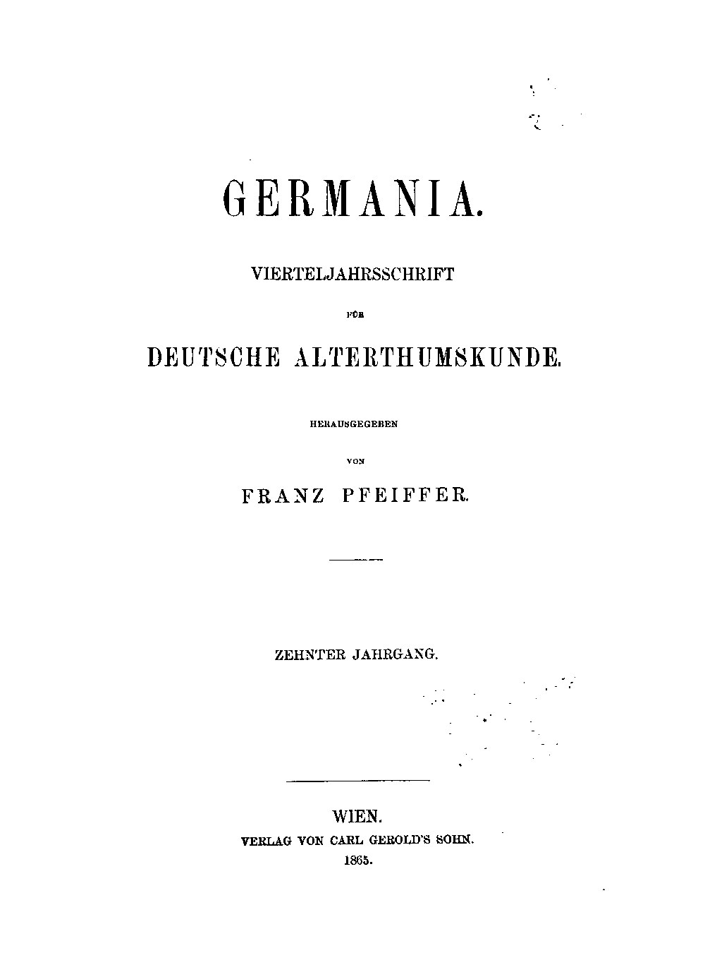 Germania 1865 Jahrgang 10