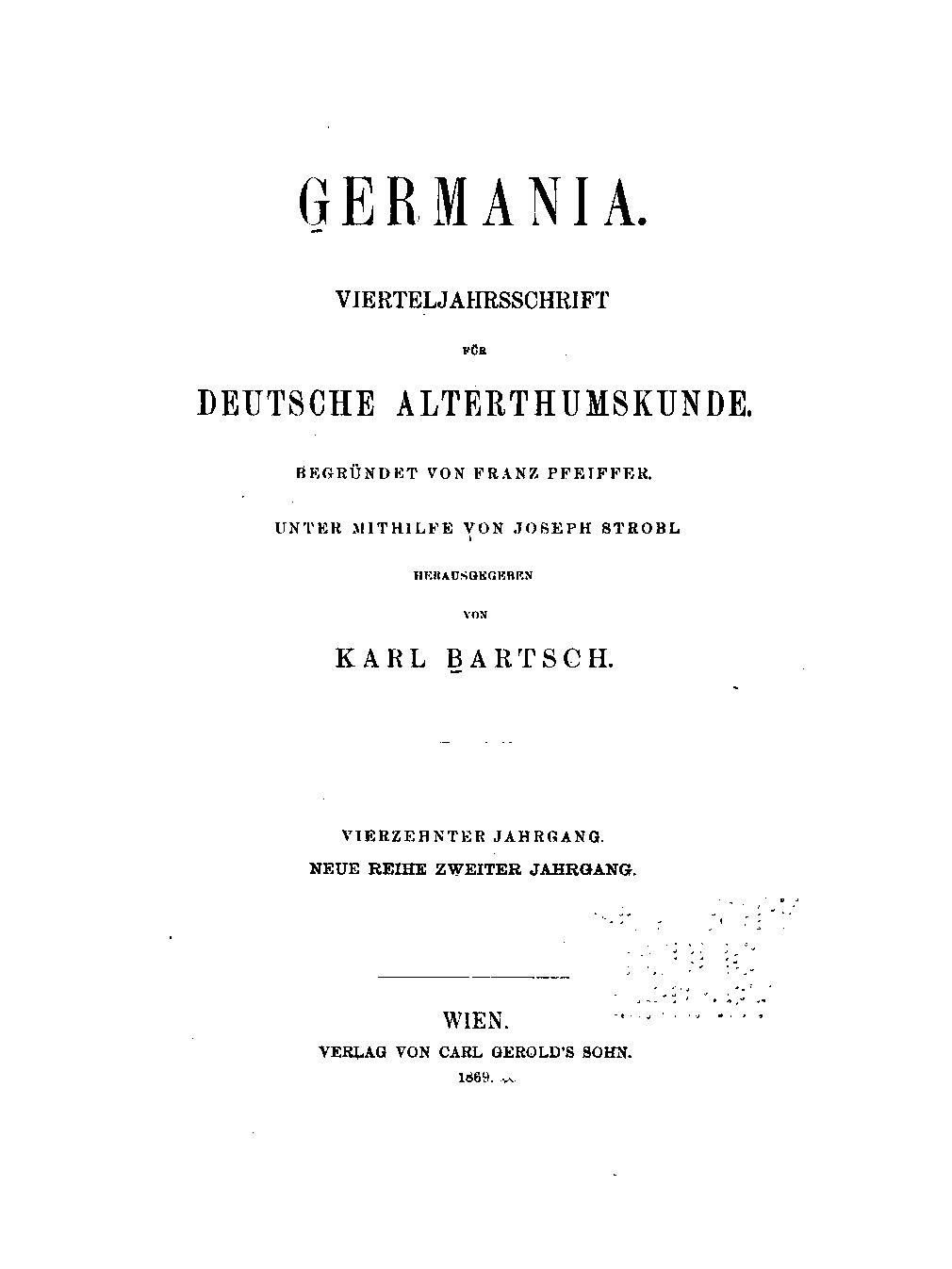 Germania 1869 Jahrgang 14