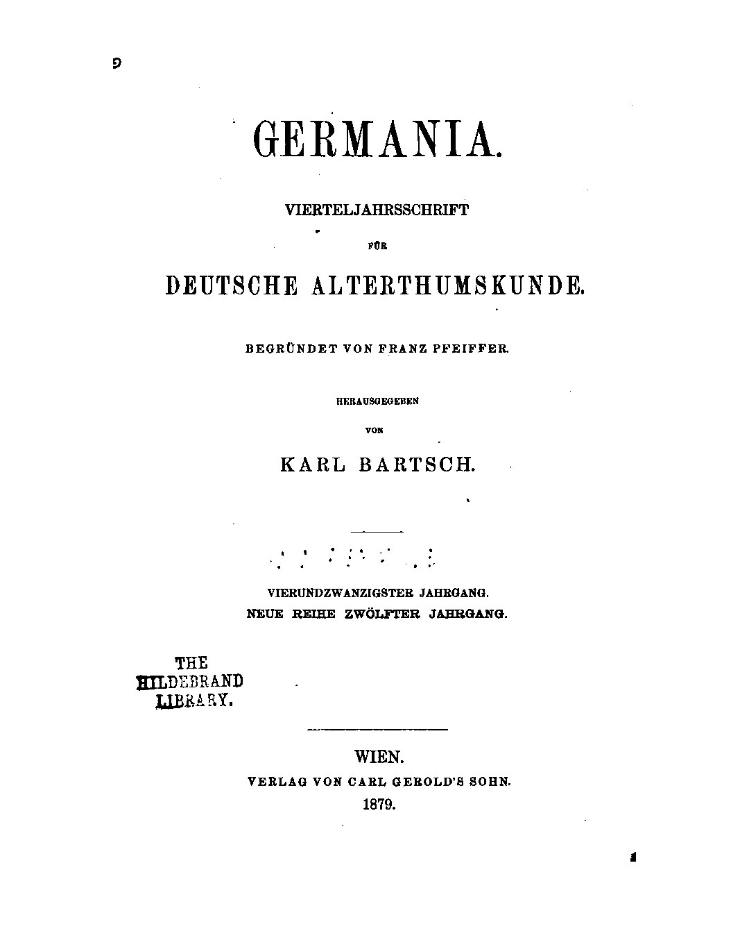 Germania 1879 Jahrgang 24