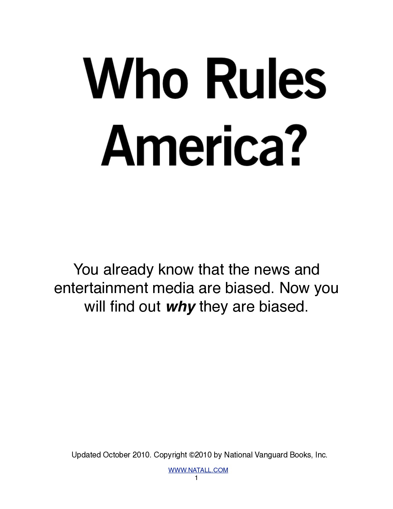 Who Rules America (2010 version)