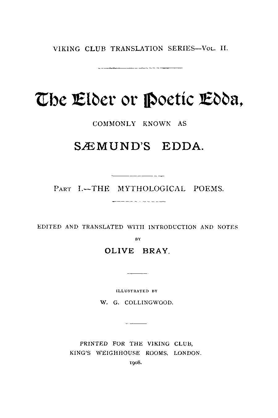 The Elder or Poetic Edda