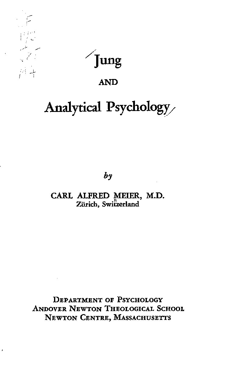 Jung and Analytical Psychology