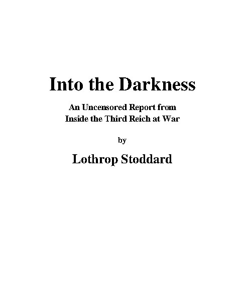 Into the Darkness: An Uncensored Report from Inside the Third Reich at War