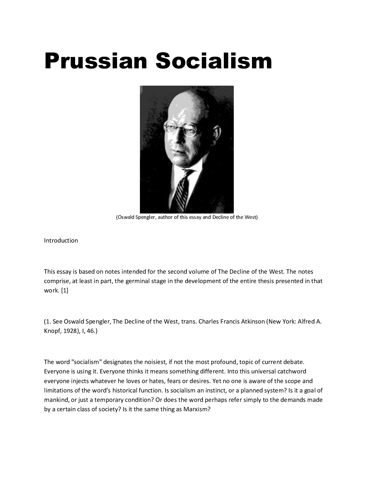 Prussian Socialism