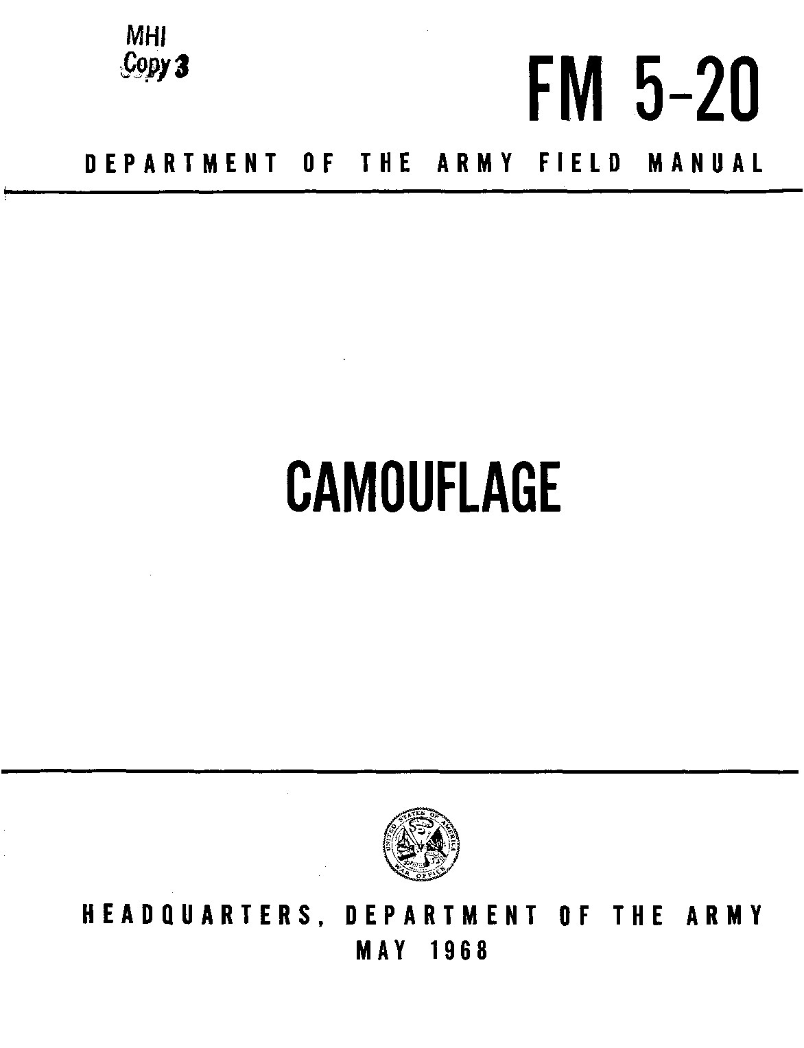 FM 5-20: Camouflage