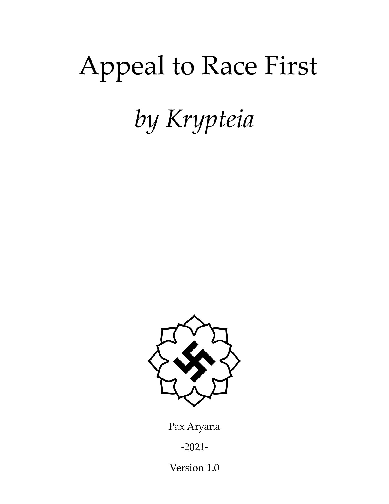 Appeal to Race First