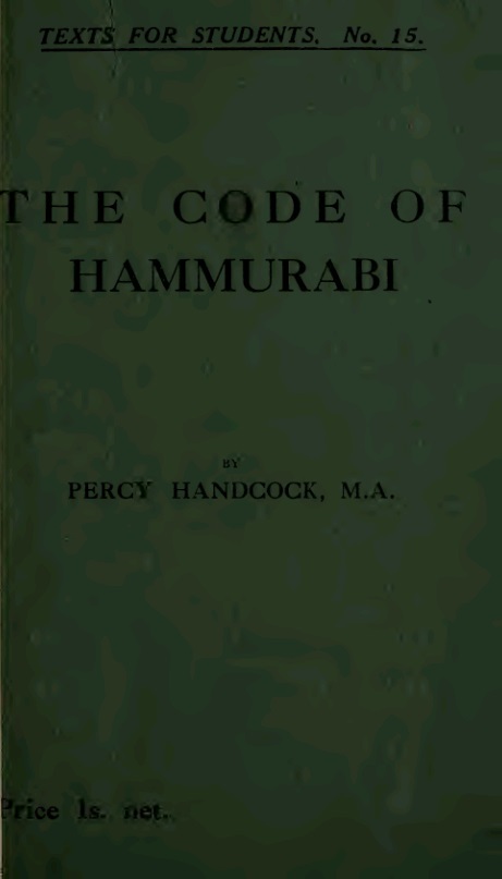 The Code of Hammurabi