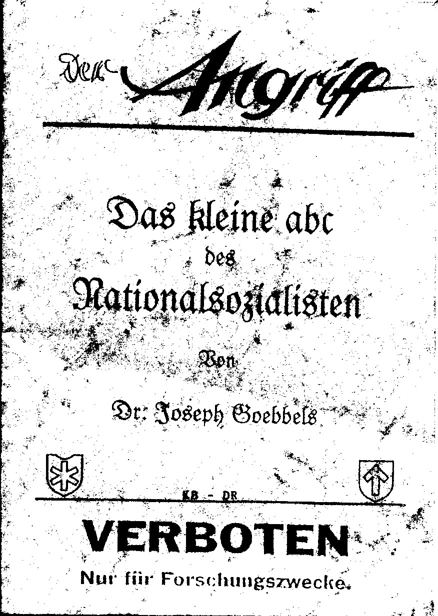 Der Angriff - Das kleine ABC des Nationalsozialisten (26 S., Scan, Fraktur)