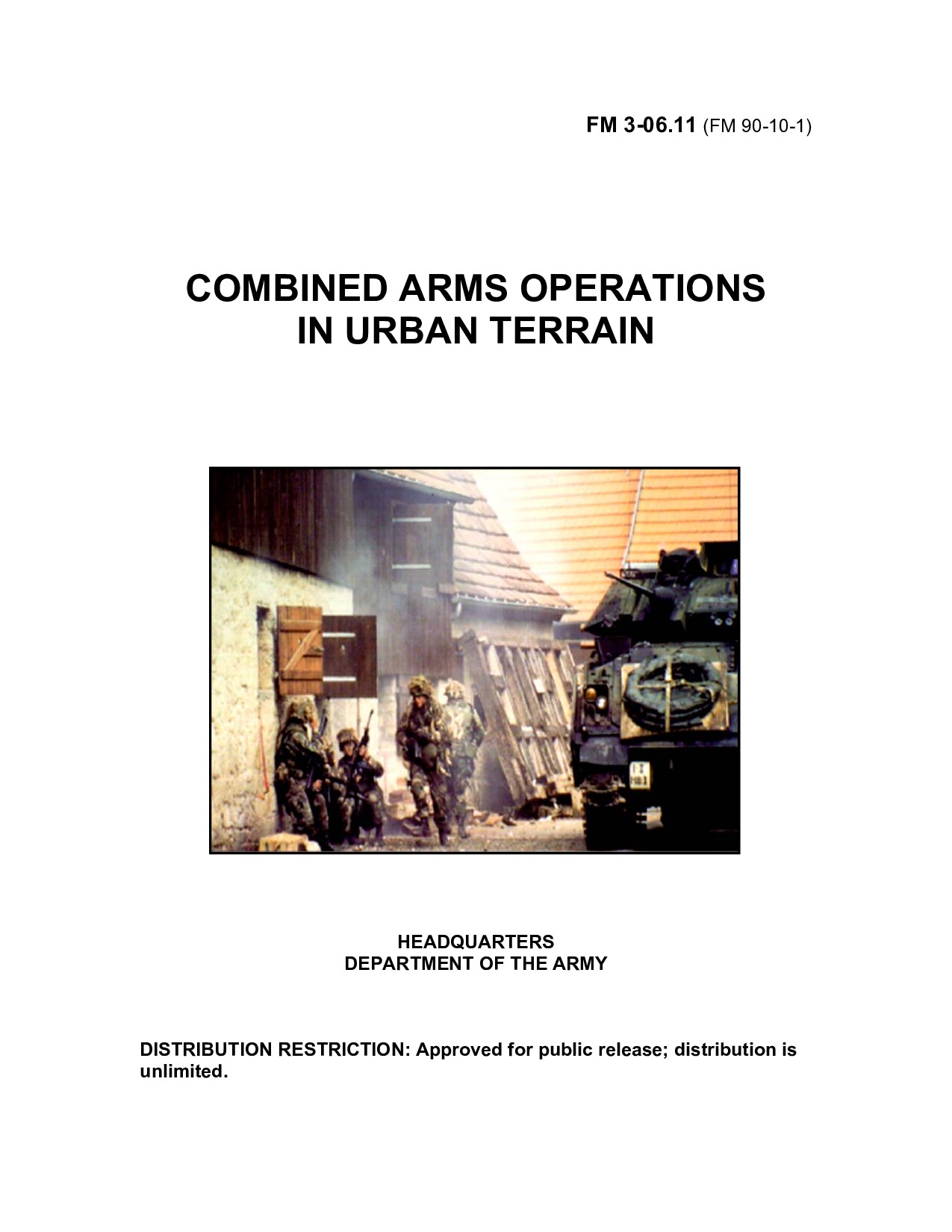 FM 3-06.11 Combined Arms Operations in Urban Terrain