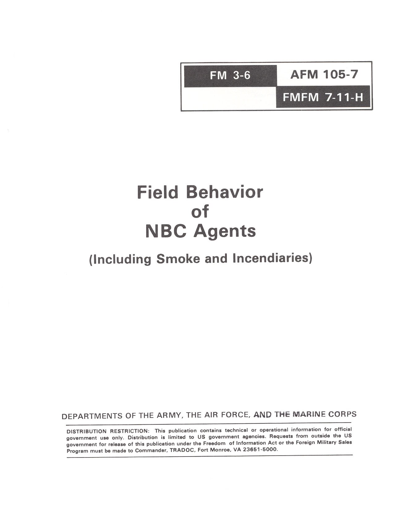 FM 3-6 Field Behavior of NBC Agents