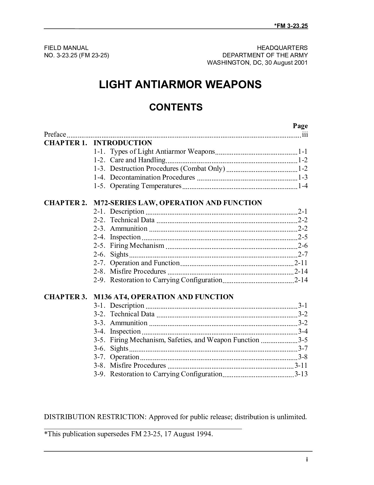FM 3-23-25 Light Anti-Armor Weapons