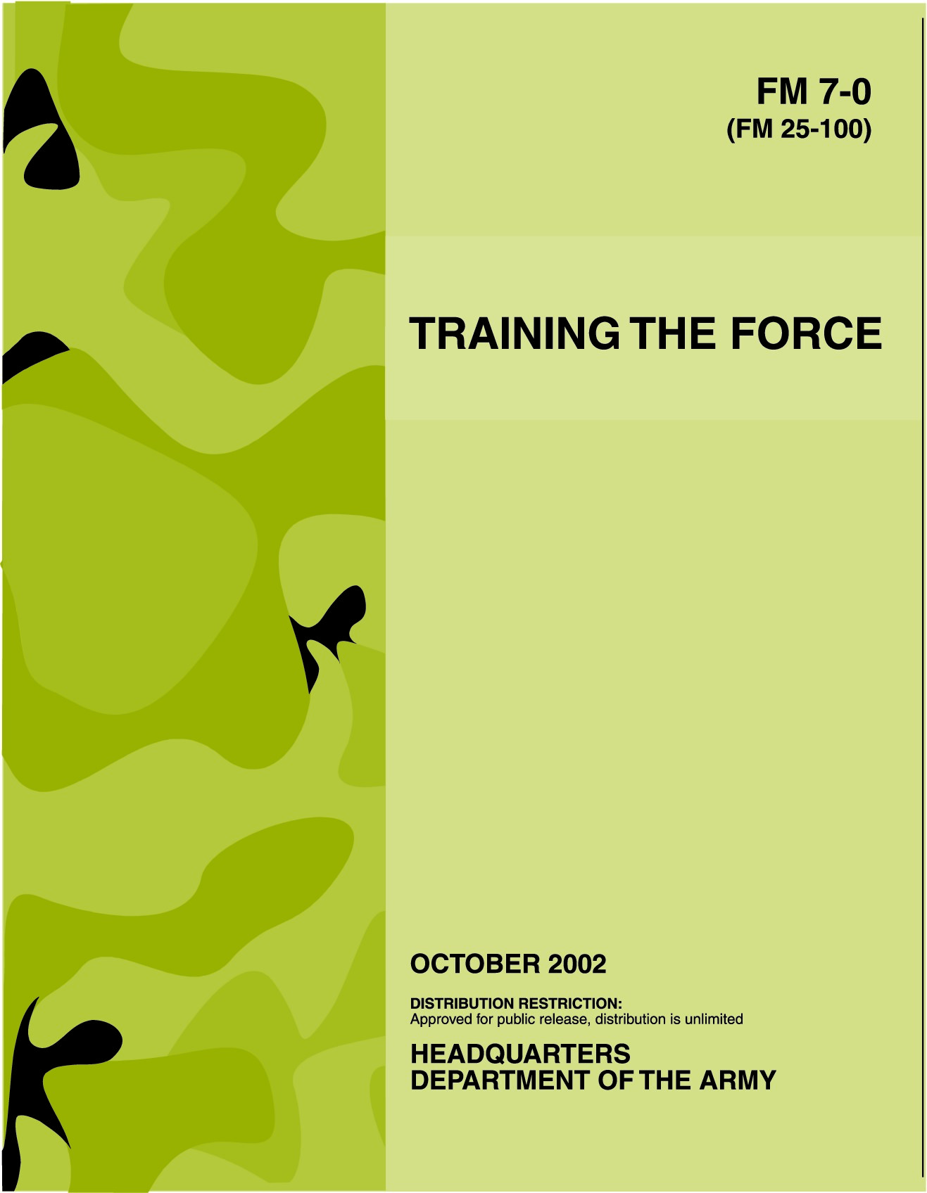 FM 7-0 Training the Force