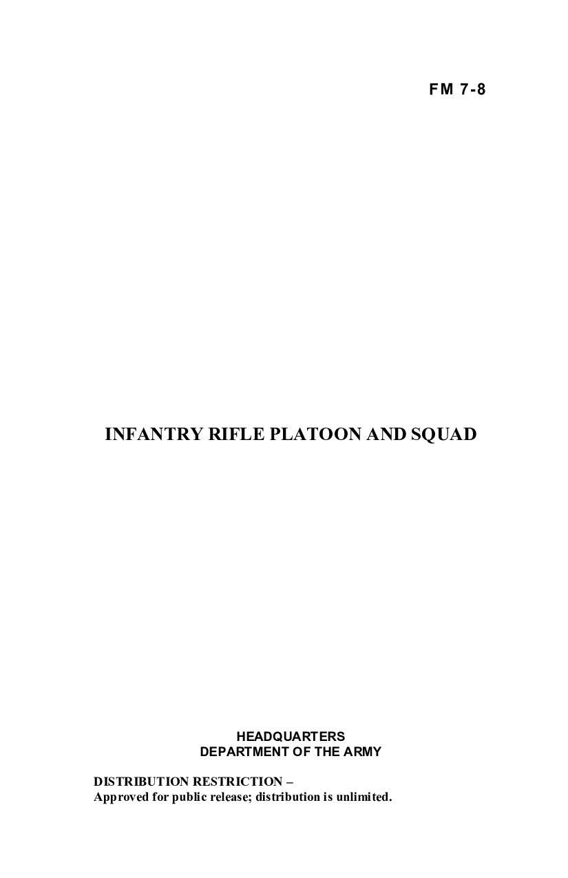 FM 7-8 Infantry Rifle Platoon and Squad