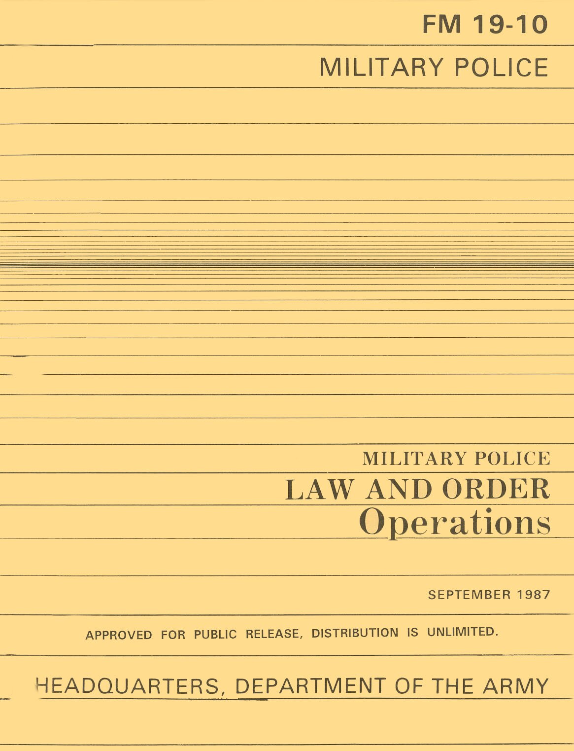FM 19-10 Military Police Law and Order Operations