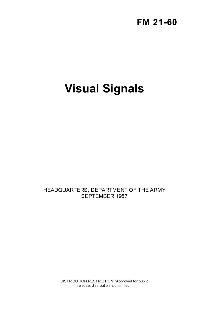 FM 21-60 Visual Signals
