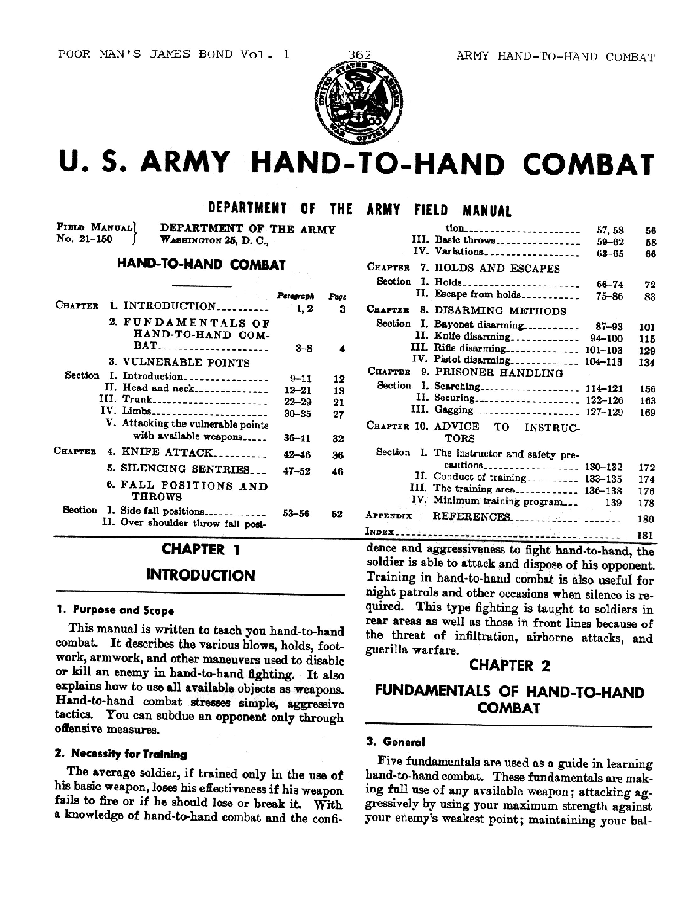 FM 21-150 Hand-to-Hand Combat (1954)