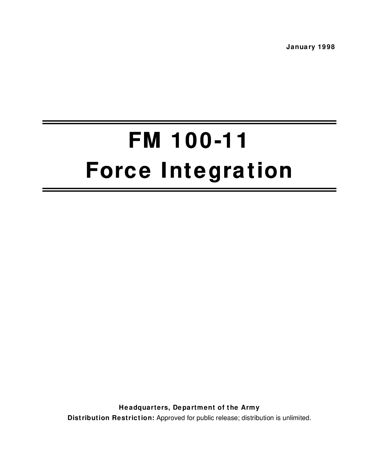 Force Integration