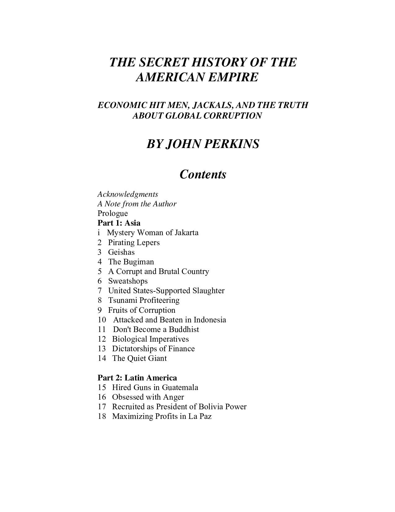 Microsoft Word - Perkins, John - Secret History of the American Empire.rtf
