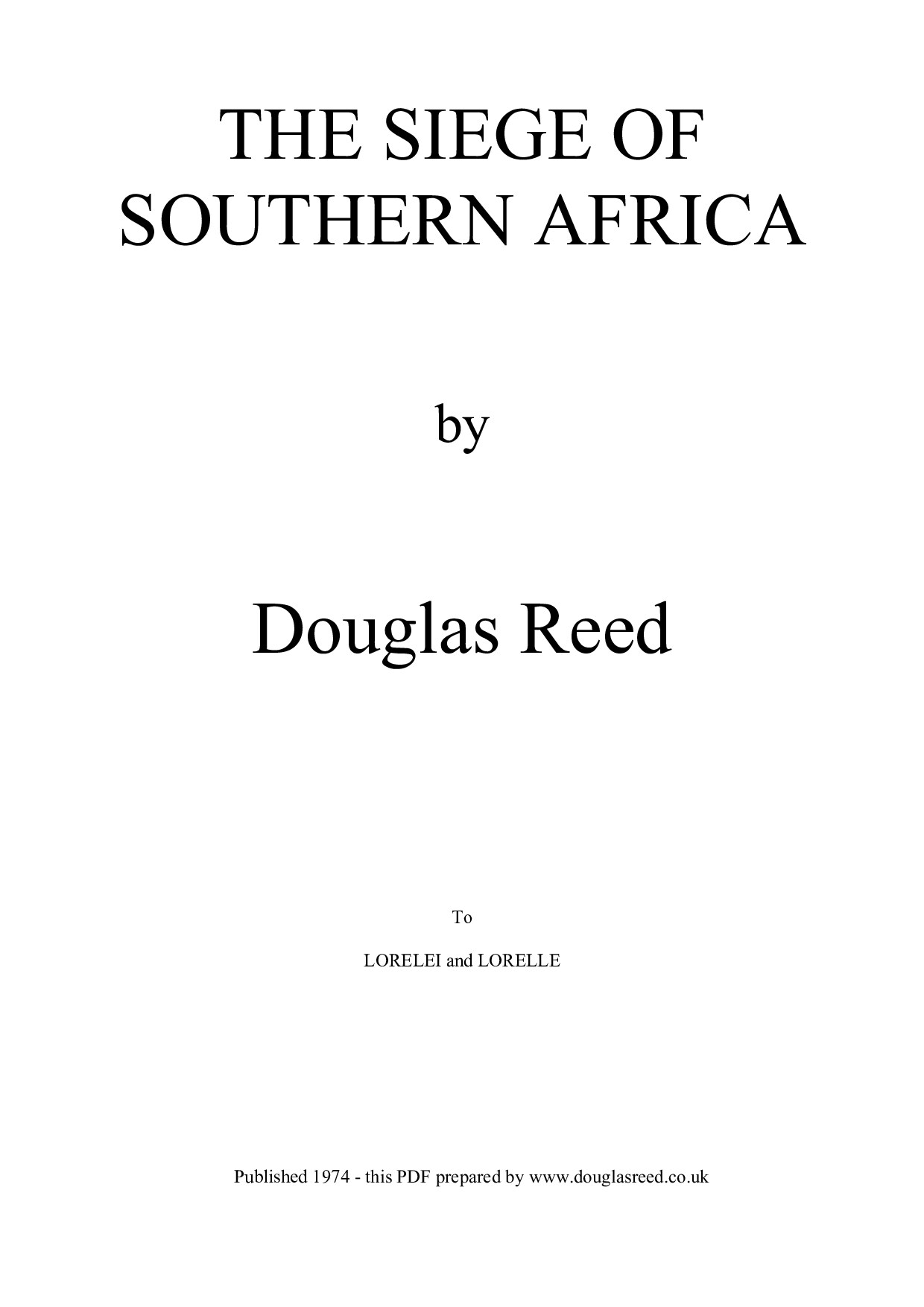 The Siege of Southern Africa