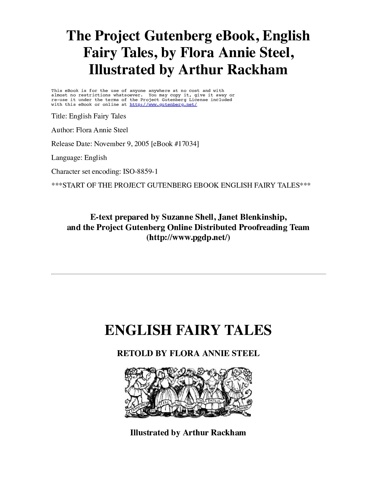The Project Gutenberg eBook of English Fairy Tales, by Flora Annie Steel