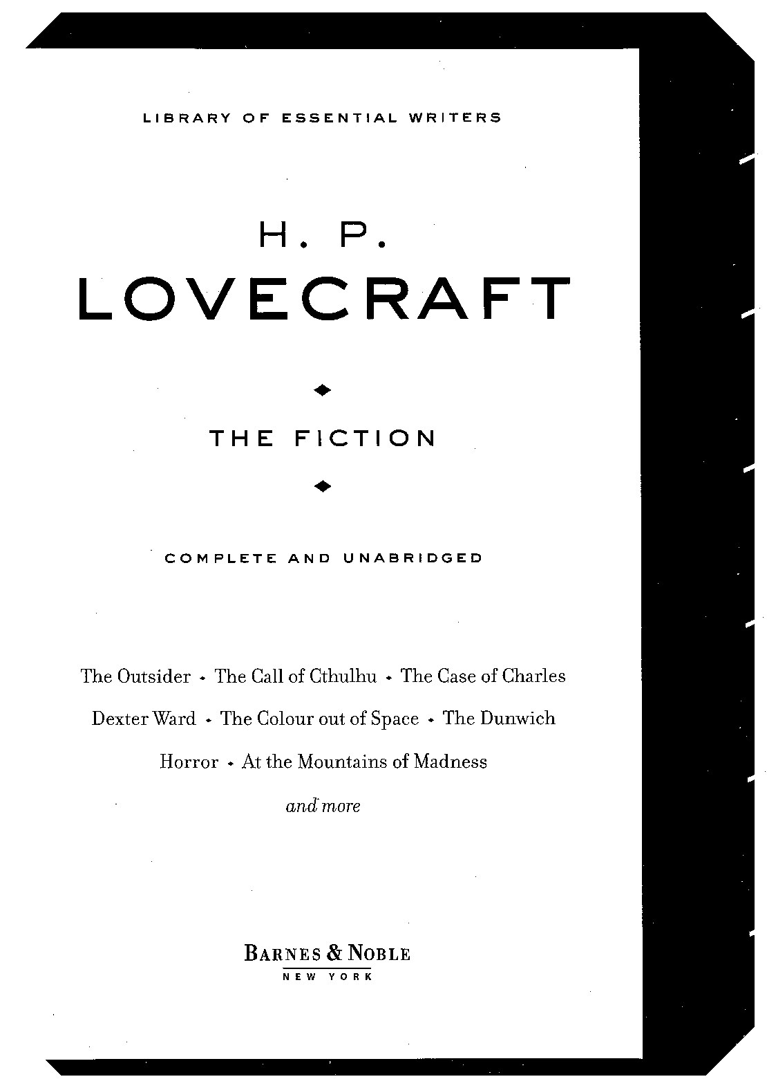 H.P. Lovecraft - The Fiction; Complete and Unabridged