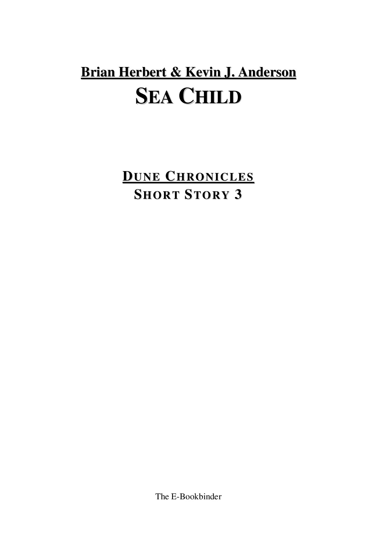 Brian Herbert & Kevin J. Anderson - Dune Chronicles SS 03 - Sea Child