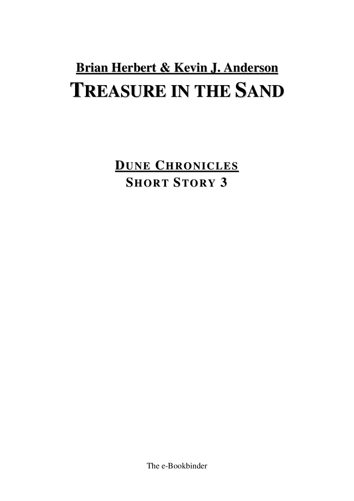 Brian Herbert & Kevin J. Anderson - Dune SS 03 - Treasure in the Sand