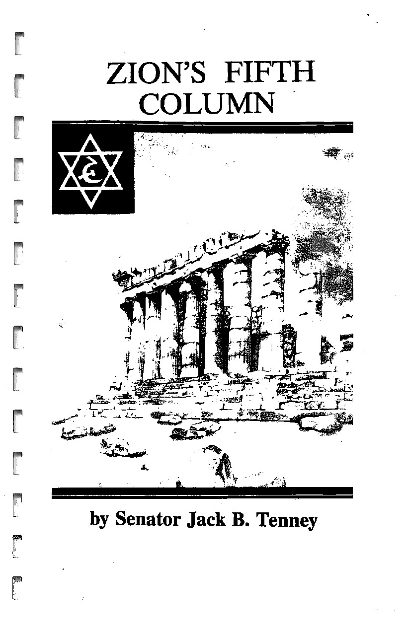 Tenney, Jack B.; Zion's Fifth Column