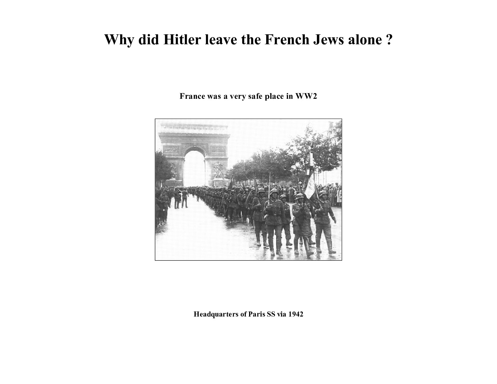 French Jews in the Holocaust