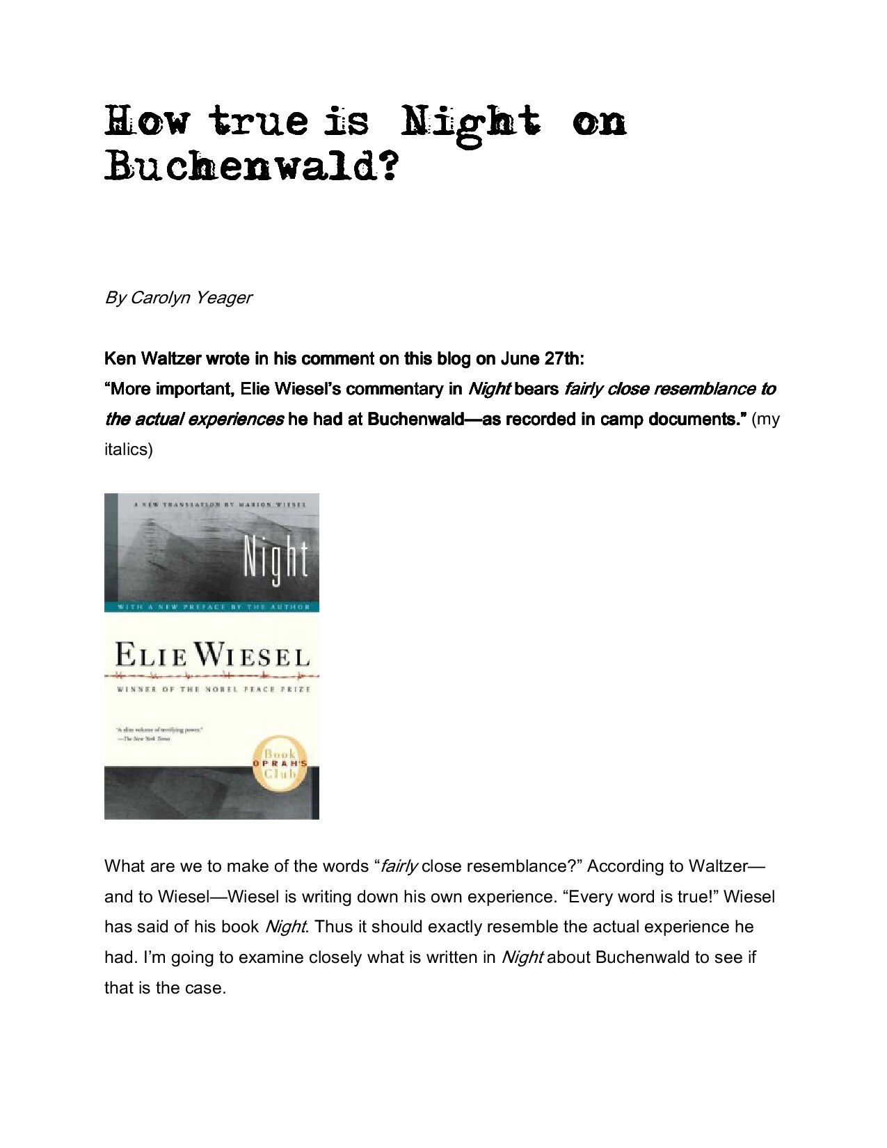 (Microsoft Word - How true is Elie Wiesels Stolen Book 'Night' about Buchenw\205)