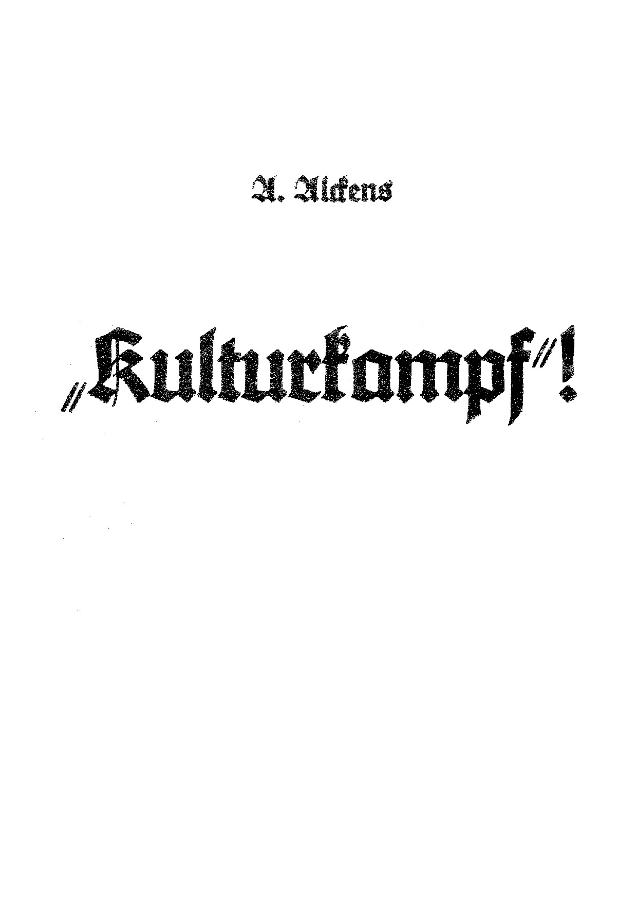 Kulturkampf